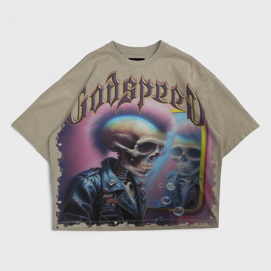 God speed grey Man in the Mirror tee