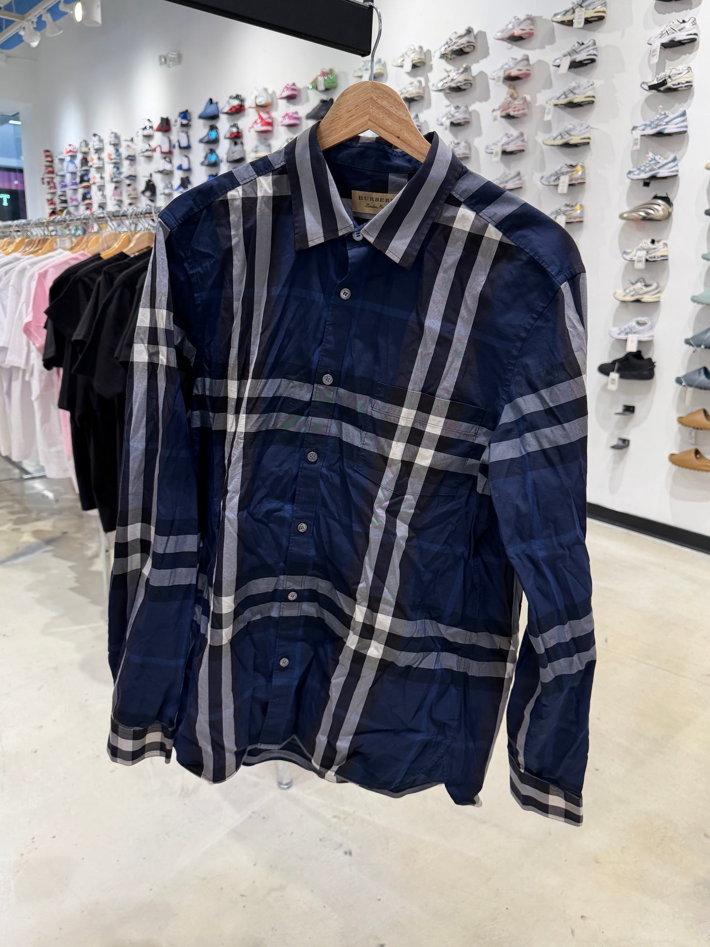 Burberry Blue Button Up Pre-owned