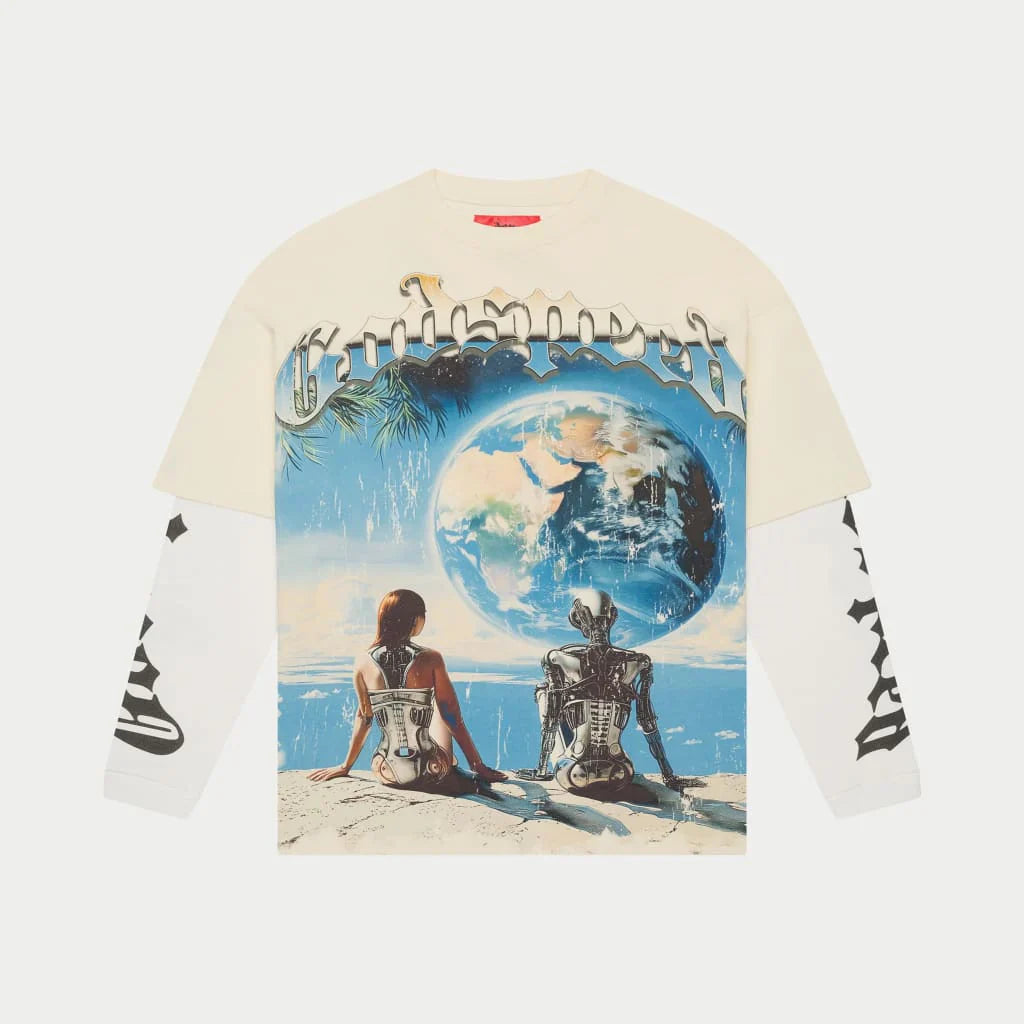 GODSPEED ARTIFICIAL LOVE CREAM LAYERED TEE