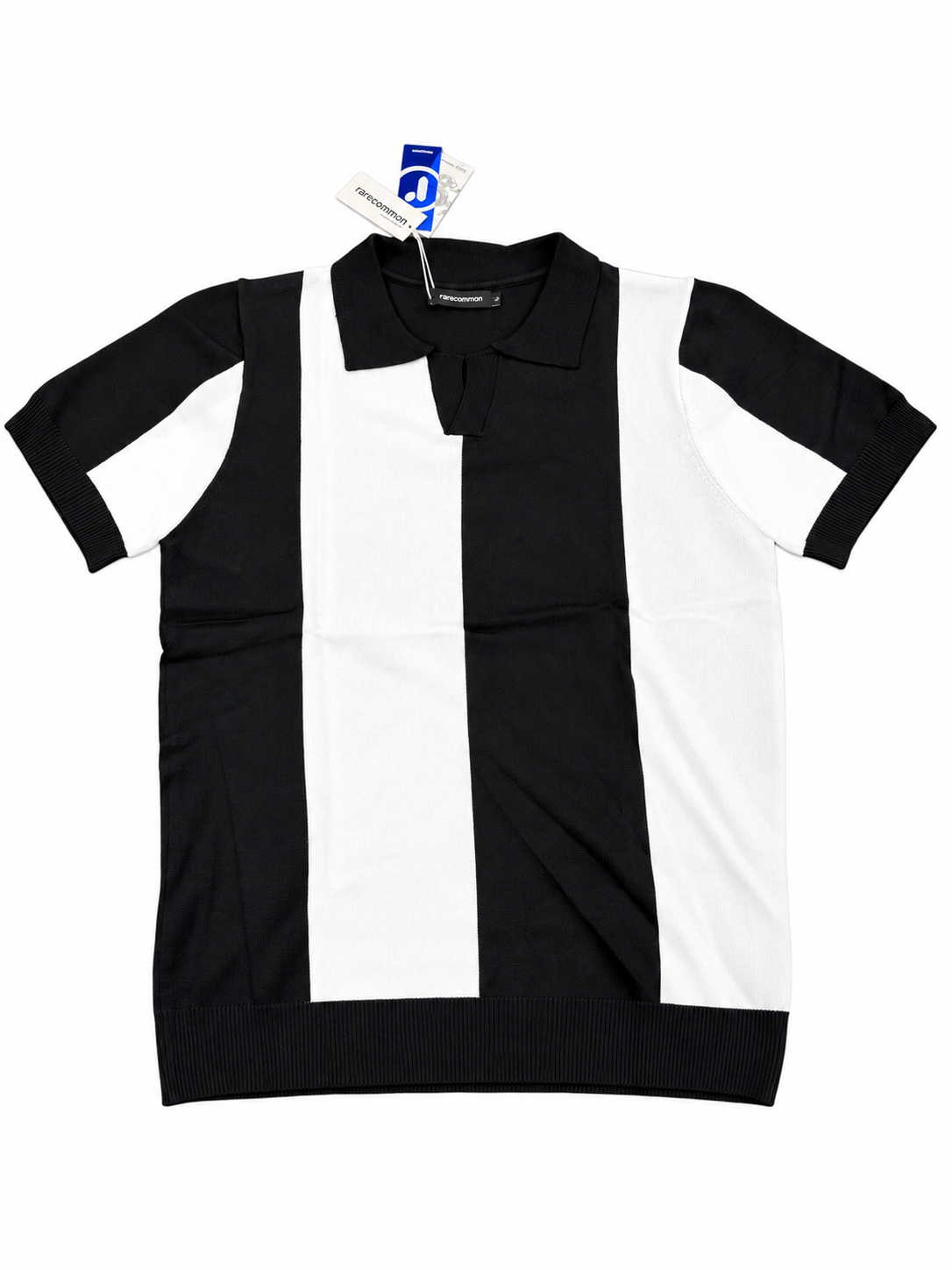 Rare Common Black White Polo Tee