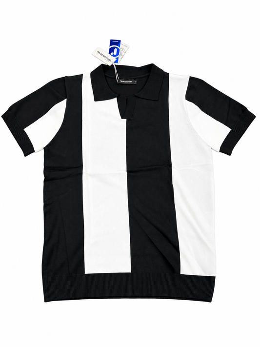 Rare Common Black White Polo Tee