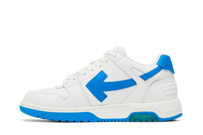 Off white Lowe tops “OOO” blue & white USED with box