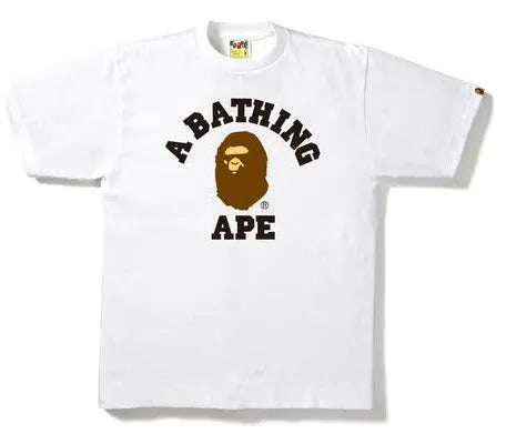 Bape #9 White College Tee