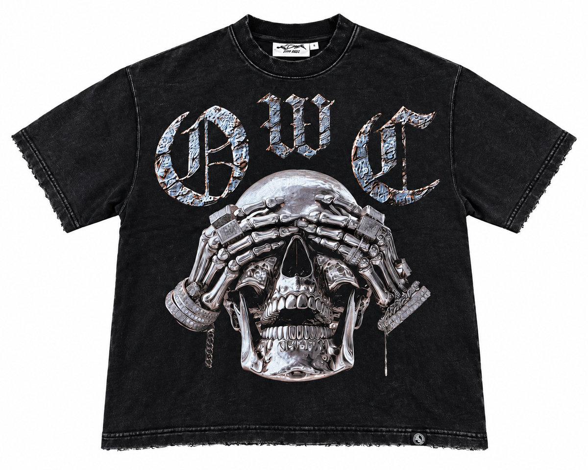 OWC Black Hiding Skull Tee