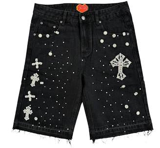 Genuine Club Black Rhine Stone Shorts
