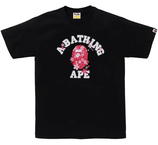 Bape #18 Sakura College Black Tee