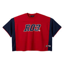 Raspberry Red Navy Jersey