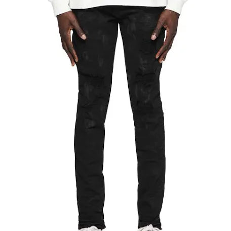 Purple Brand P001 Black Oil Spill Jeans