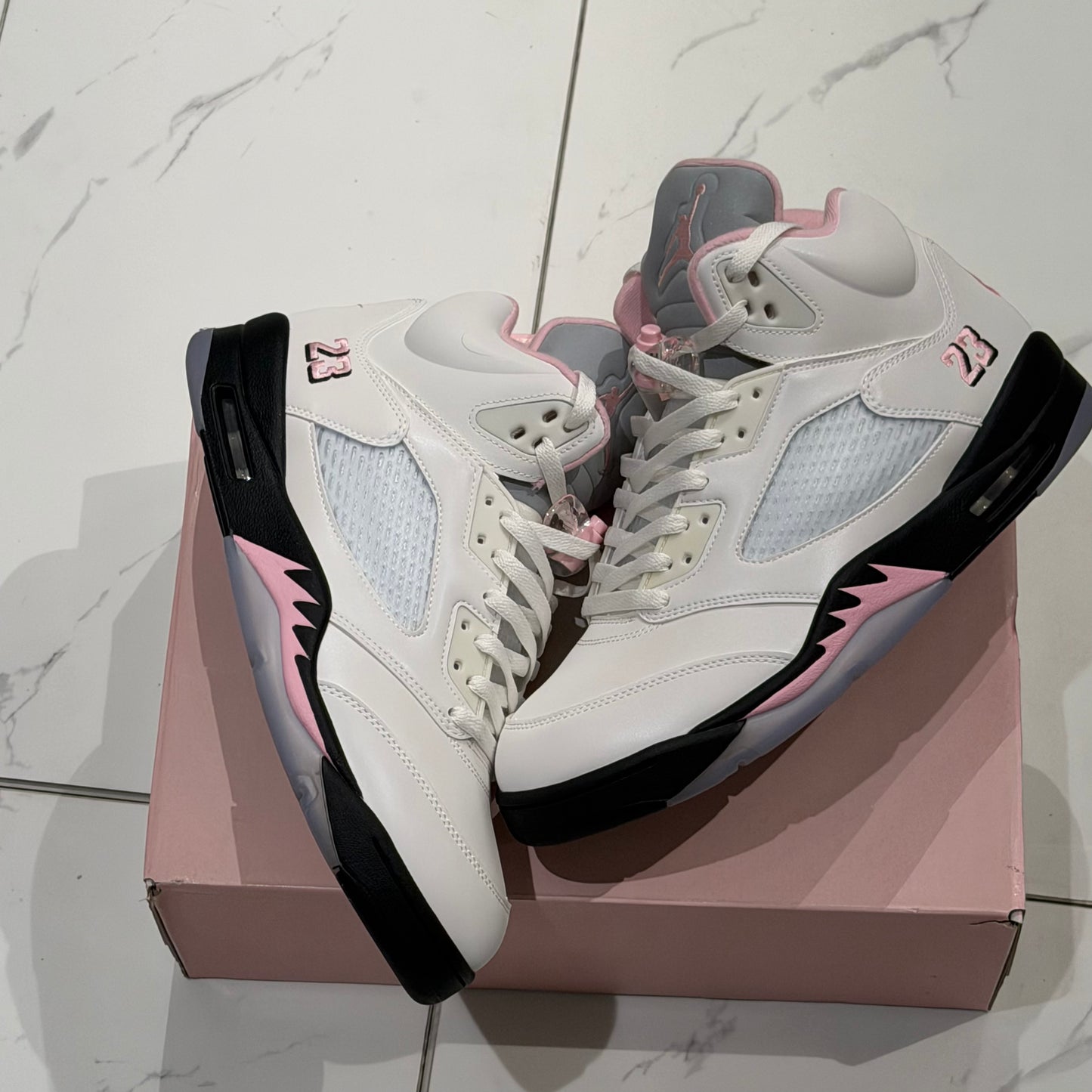Jordan 5 Medium Soft Pink Used With Box