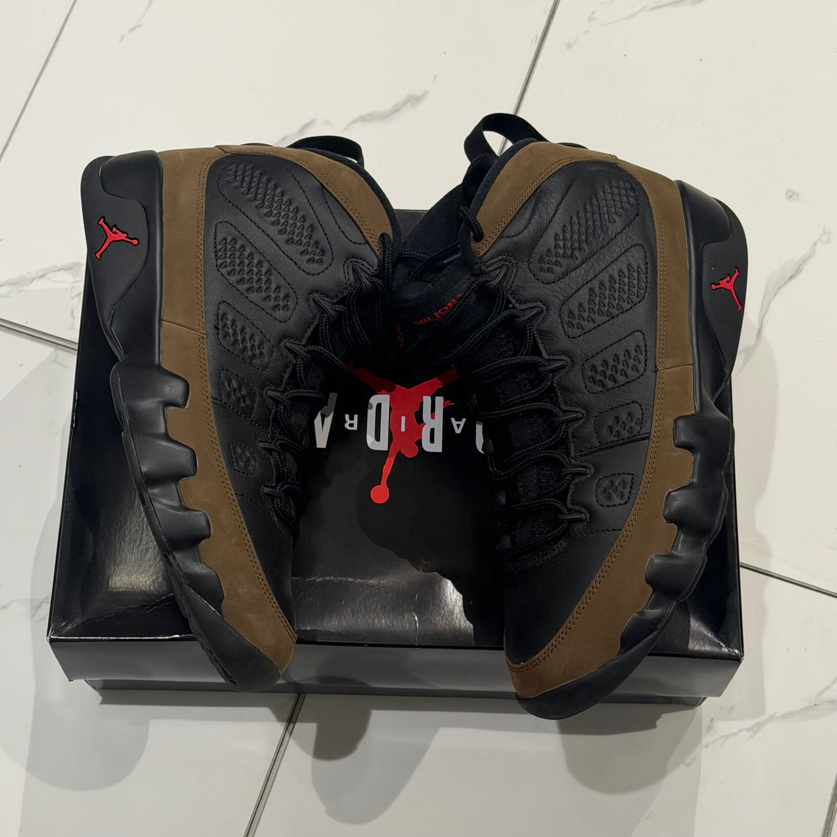 Jordan 9 olive used with box